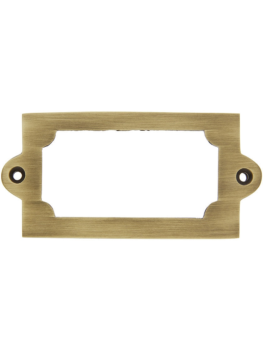 3 5/16" Brass Label Holder With Choice of Finish House of Antique